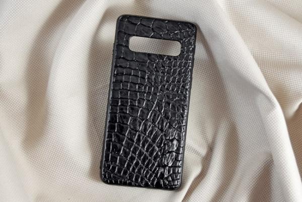 Ốp lưng da cá sấu Samsung S10 đen