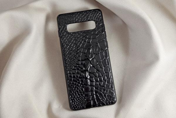 Ốp lưng da cá sấu Samsung S10/Plus đen